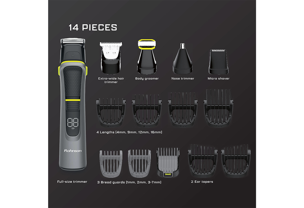 Απεικονίζεται η μηχανή μαζί με τα 14 εξαρτήματά της.